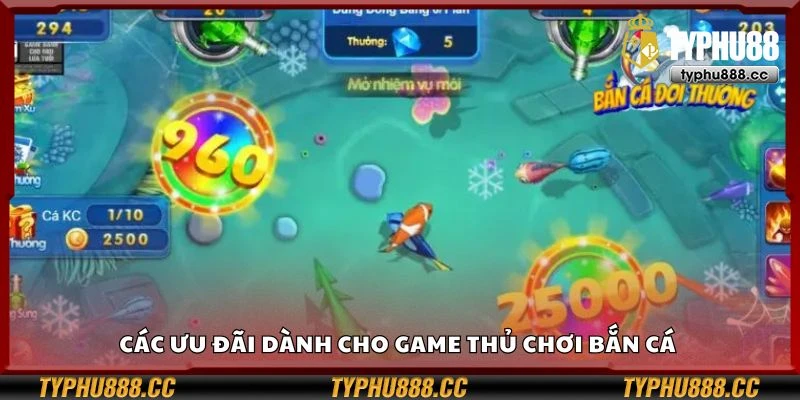 Các ưu đãi dành cho game thủ chơi bắn cá