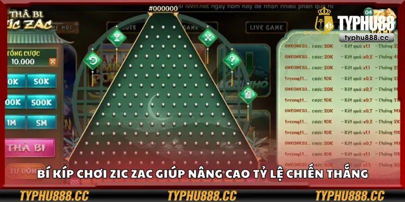 Bí kíp chơi Zic Zac thông minh để tăng tỷ lệ thắng