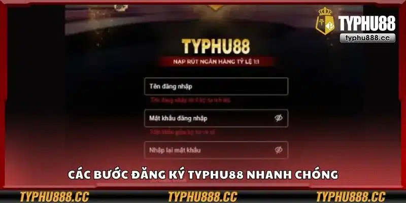 Các bước đăng ký Typhu88 nhanh chóng